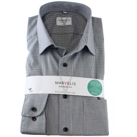 MARVELIS Hemd MODERN FIT MINI karo langarm