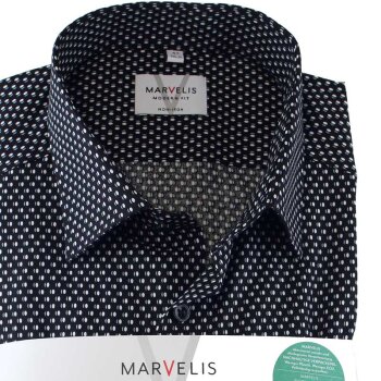MARVELIS Hemd MODERN FIT druck extra langer Arm 69cm