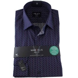 MARVELIS Hemd BODY FIT modischer druck extra langer Arm 69cm