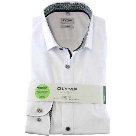 OLYMP Shirt Level Five BODY FIT structure long sleeve