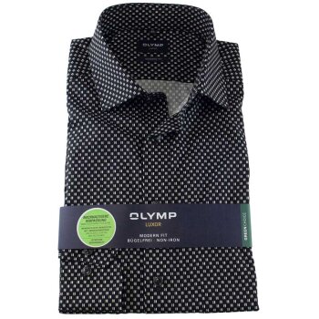 OLYMP LUXOR MODERN FIT print camisa para hombres mangas largas