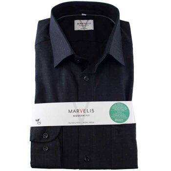 MARVELIS Hemd MODERN FIT uni langarm