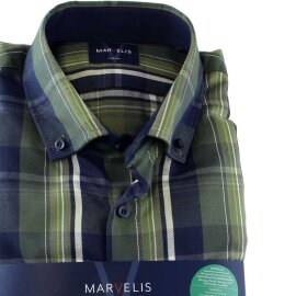 MARVELIS Casual Freizeithemd Langarm Feinflanell