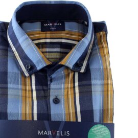 MARVELIS Casual Freizeithemd Langarm Feinflanell