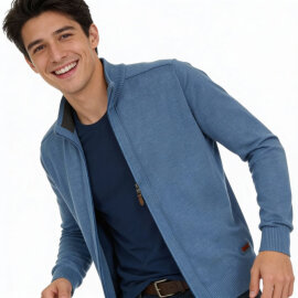 Herren Strickjacke, mit Reißverschluss, Marke...