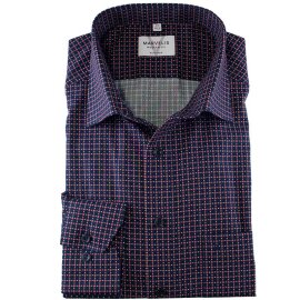MARVELIS Hemd MODERN FIT modischer Druck langarm