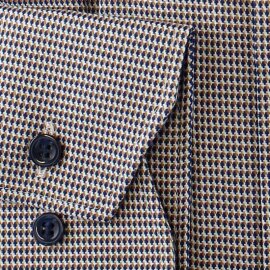 MARVELIS Hemd MODERN FIT diamant Jacquard 3D structure langarm