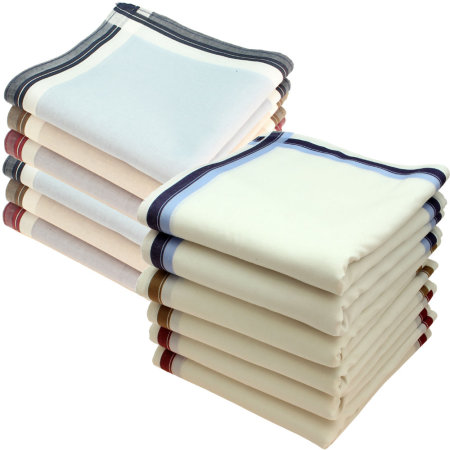 Handkerchiefs 12 pieces ca.40x40cm pure cotton James + Charles