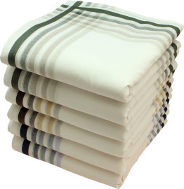 Handkerchiefs 12 pieces ca.40x40cm pure cotton Harry + White