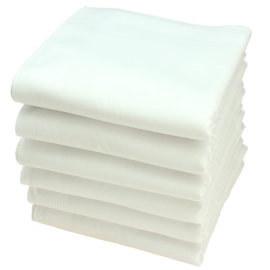 Handkerchiefs 12 pieces ca.40x40cm pure cotton Harry + White
