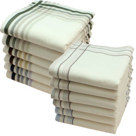Handkerchiefs 12 pieces ca.40x40cm pure cotton Harry + William