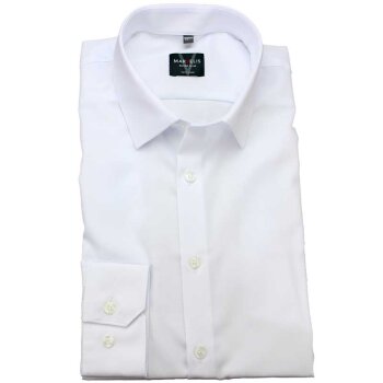 MARVELIS chemise pour homme BODY FIT uni à manches longue blanc