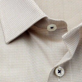 MARVELIS Hemd MODERN FIT diamant Jacquard structure langarm