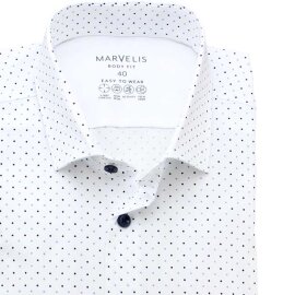 MARVELIS Hemd BODY FIT modischer Druck langarm