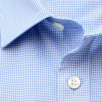 MARVELIS BODY FIT vichy diamante camisa para hombres mangas largas