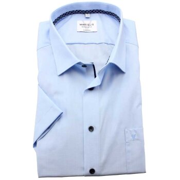 MARVELIS chemise pour homme MODERN FIT fil a fil à manches courtes
