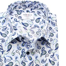 MARVELIS chemise pour homme MODERN FIT print à manches courtes