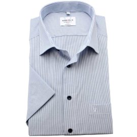 MARVELIS Men`s Shirt MODERN FIT striped short sleeve