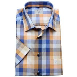 MARVELIS Men`s Shirt COMFORT FIT checks short sleeve