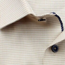 MARVELIS Hemd MODERN FIT diamant Jacquard structure langarm
