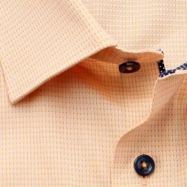 MARVELIS Hemd MODERN FIT diamant Jacquard structure langarm