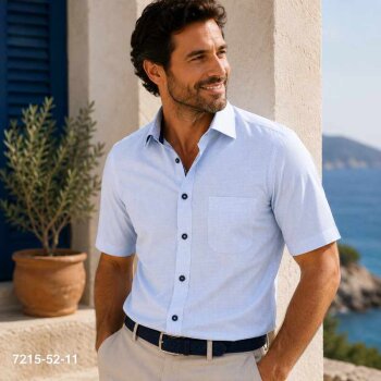 MARVELIS Hemd MODERN FIT sommer jacquard halbarm