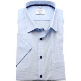 MARVELIS Hemd MODERN FIT sommer jacquard halbarm
