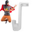 5 pieces Clothes hanger Doppler space-saving miracle space-saving hook universal size white