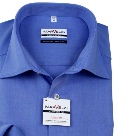 Marvelis Chambray camisa para hombres mangas largas (7959-64-13)