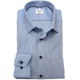MARVELIS Hemd MODERN FIT diamant Jacquard structure langarm