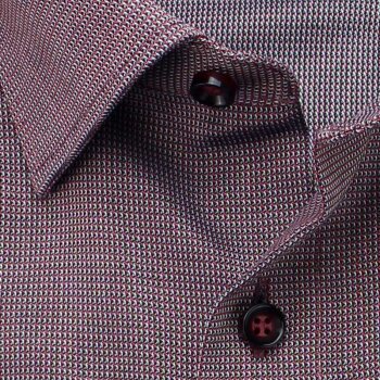 MARVELIS Hemd MODERN FIT diamant Jacquard structure langarm