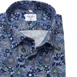 MARVELIS Hemd MODERN FIT modischer Druck langarm