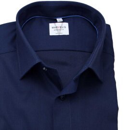 MARVELIS Hemd MODERN FIT diamant Jacquard structure langarm