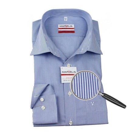 MARVELIS chemise pour homme MODERN FIT rayures à manches longue (7754-64-15a) 46