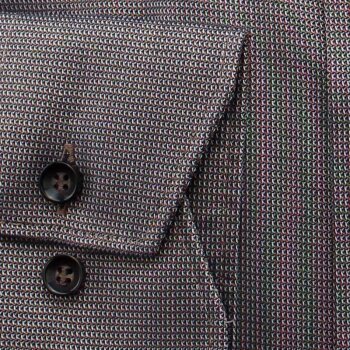 MARVELIS Hemd MODERN FIT diamant Jacquard structure langarm