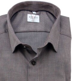 MARVELIS Hemd MODERN FIT diamant Jacquard structure langarm