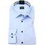 MARVELIS Hemd BODY FIT edel chambray langarm mit Kontrast