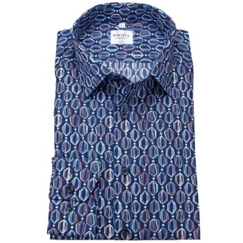 MARVELIS Hemd MODERN FIT modischer statement Druck langarm