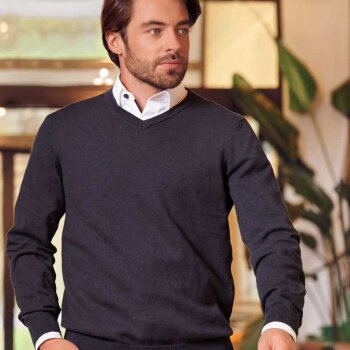 Pullover, V-Ausschnitt, Marke MARVELIS, reine Baumwolle