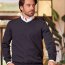 Pullover, V-Ausschnitt, Marke MARVELIS, reine Baumwolle