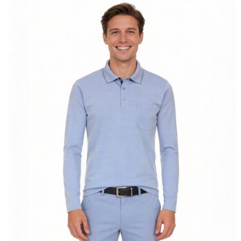 Polo REDMOND Wash & Wear avec poche poitrine, manches longues