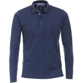 REDMOND Poloshirt Wash & Wear mit Brusttasche, langarm