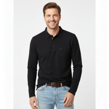 Polo REDMOND Wash & Wear avec poche poitrine, manches longues