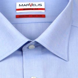 MARVELIS chemise pour homme MODERN FIT Chambray à manches courtes