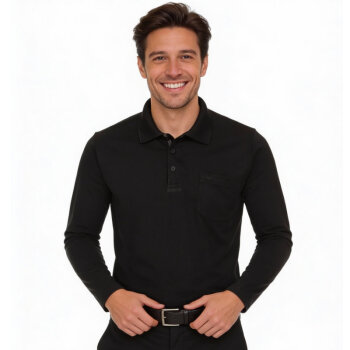 Polo REDMOND Wash & Wear avec poche poitrine, manches longues