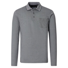 REDMOND Poloshirt Wash & Wear mit Brusttasche, langarm
