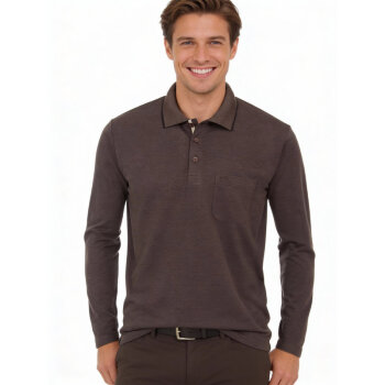 Polo REDMOND Wash & Wear avec poche poitrine, manches longues