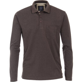REDMOND Poloshirt Wash & Wear mit Brusttasche, langarm