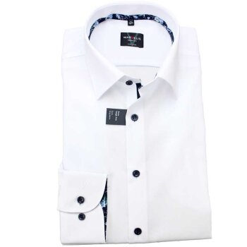 Hochwertiges Marvelis Comfort Fit Hemd In Der Farbe Weiss, Einfarbig - Foto 2