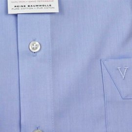 Marvelis Chambray camisa para hombres mangas largas (7959-64-11) 40